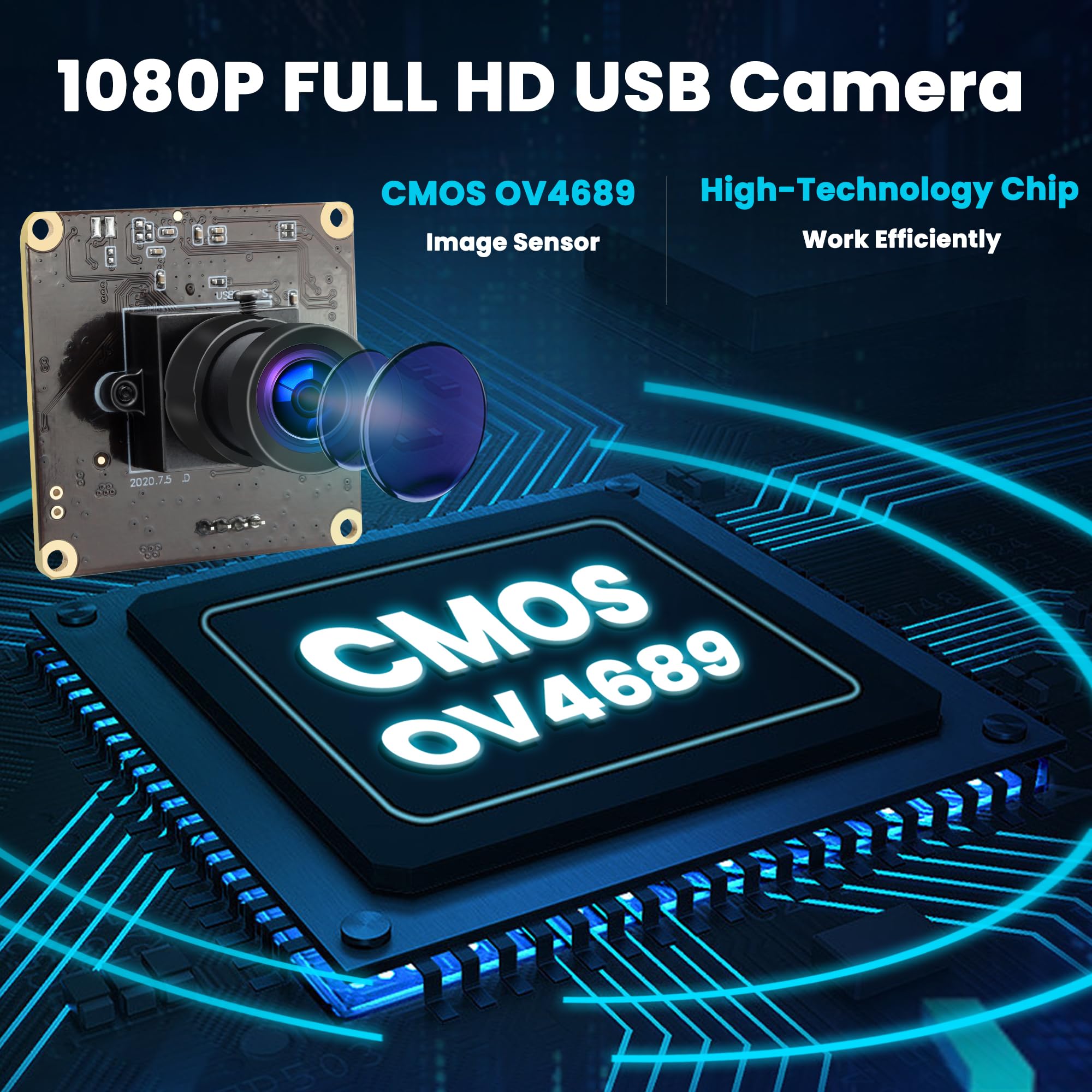 Amazon.co.jp: ALPCAM 1080P USBカメラモジュール HD 2MP 高速 60fps